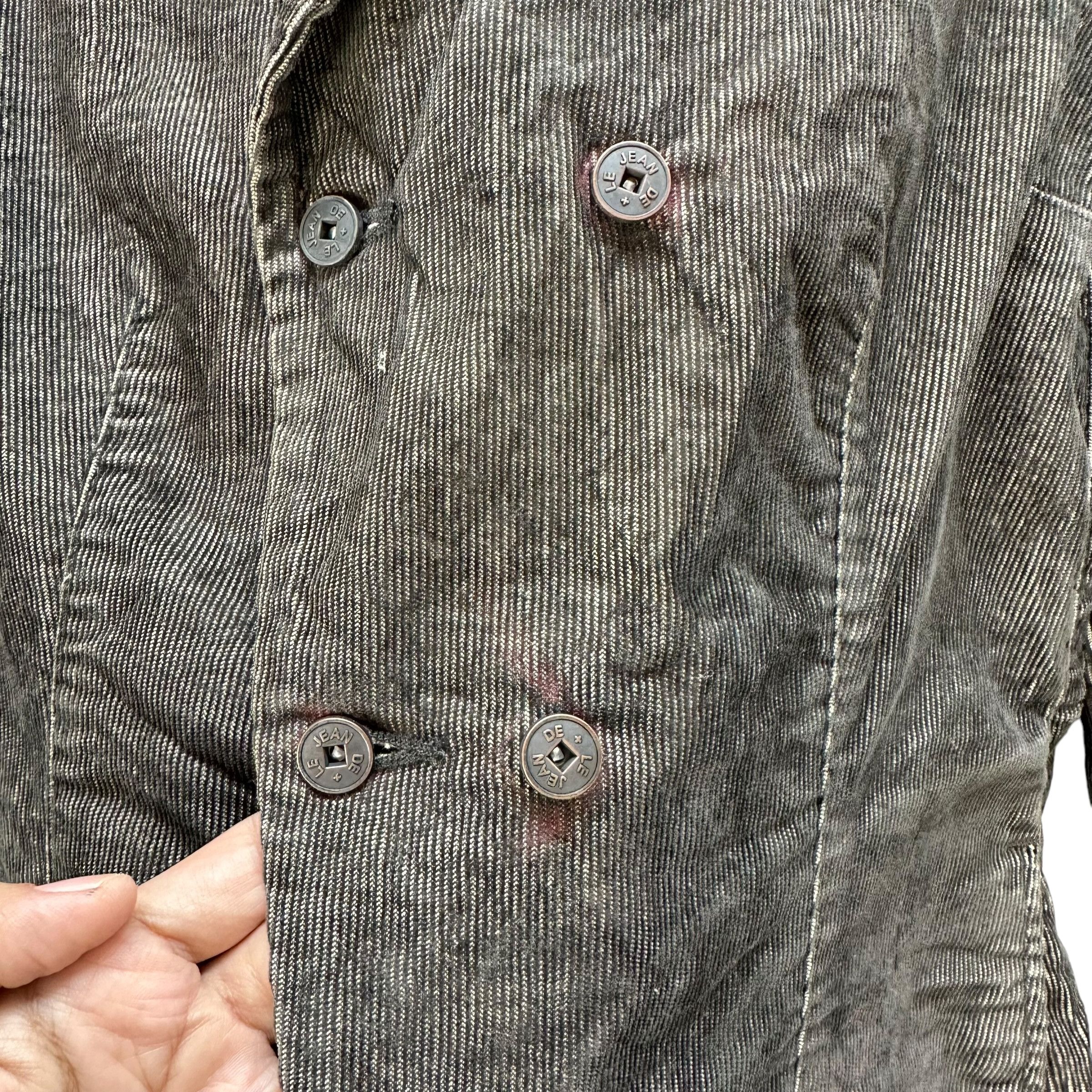 Marithe + Francois Girbaud Vintage MFG Double Breast Corduroy Jacket #A78-1897 Size M / US 6-8 / IT 42-44 - 4 Thumbnail