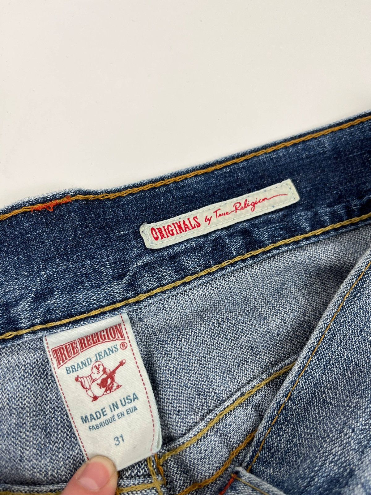 True Religion Billy Bootcut Jeans Made in USA 🇺🇸 Vintage Y2K BlueDenimFlare Size US 31 - 12 Thumbnail