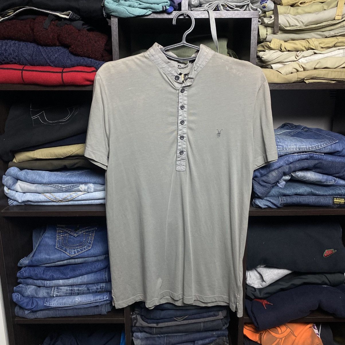 Allsaints Mens Allsaints Small logo basic streetwear polo size S Size US S / EU 44-46 / 1 - 1 Thumbnail