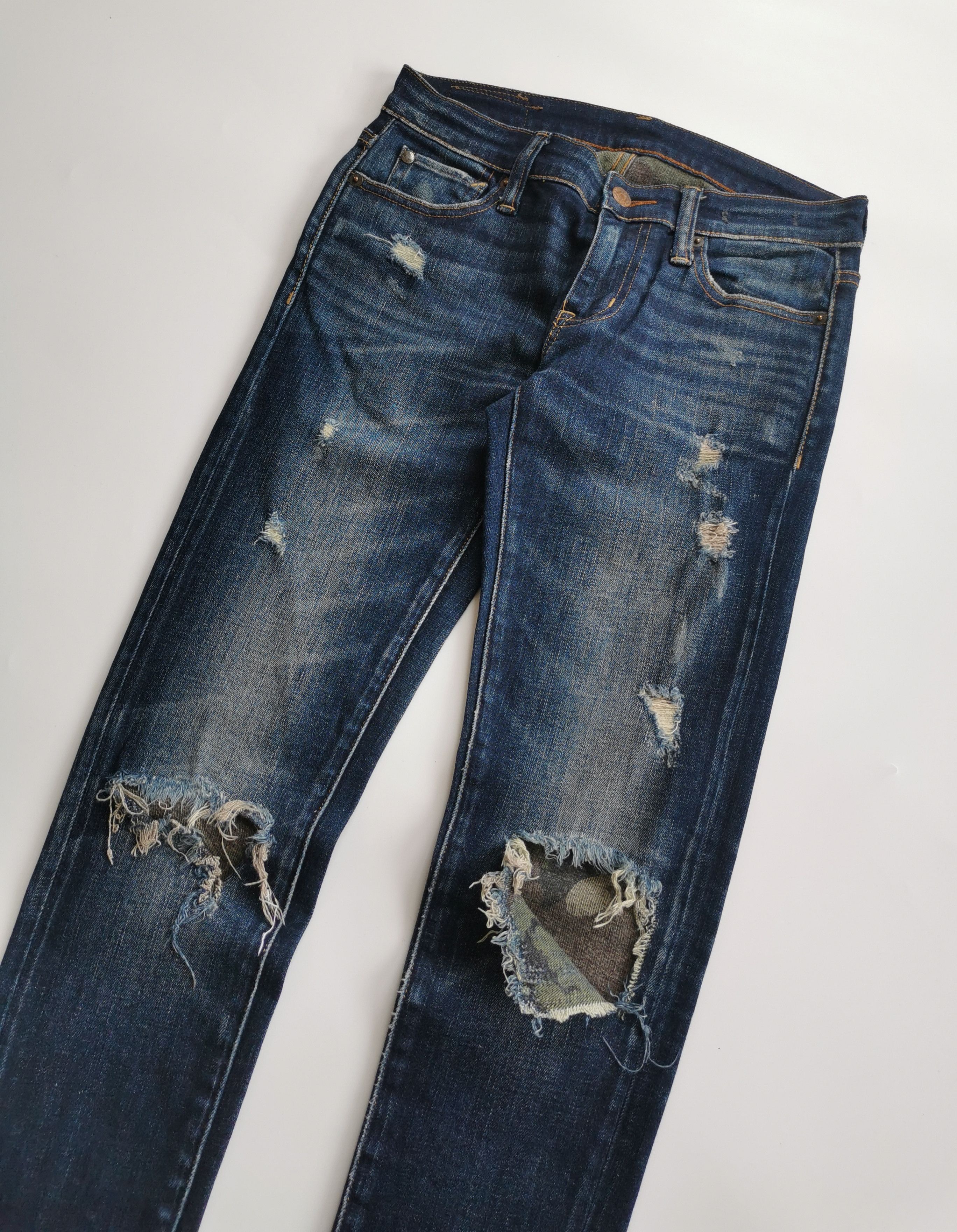 RRL Ralph Lauren Denim Supply Ralph Lauren Ripped Skinny Jeans Size US 27 - 4 Thumbnail