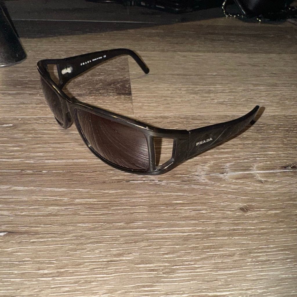 Prada PRADA Black & Brown Sunglasses One Size Size ONE SIZE - 1 Thumbnail
