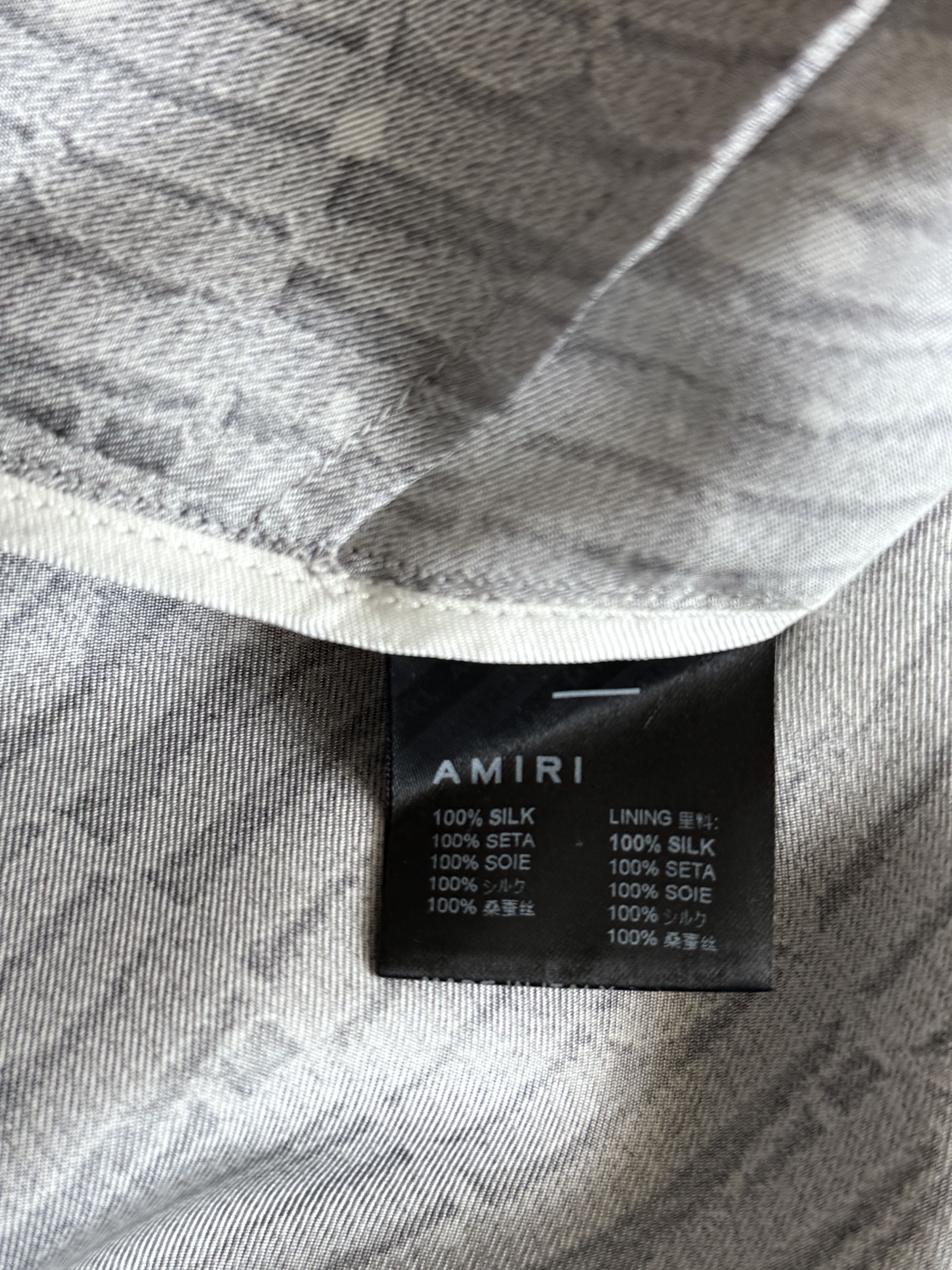 Amiri Amiri Grey & White Gradient Logo Shorts Size US 38 / EU 54 - 4 Thumbnail