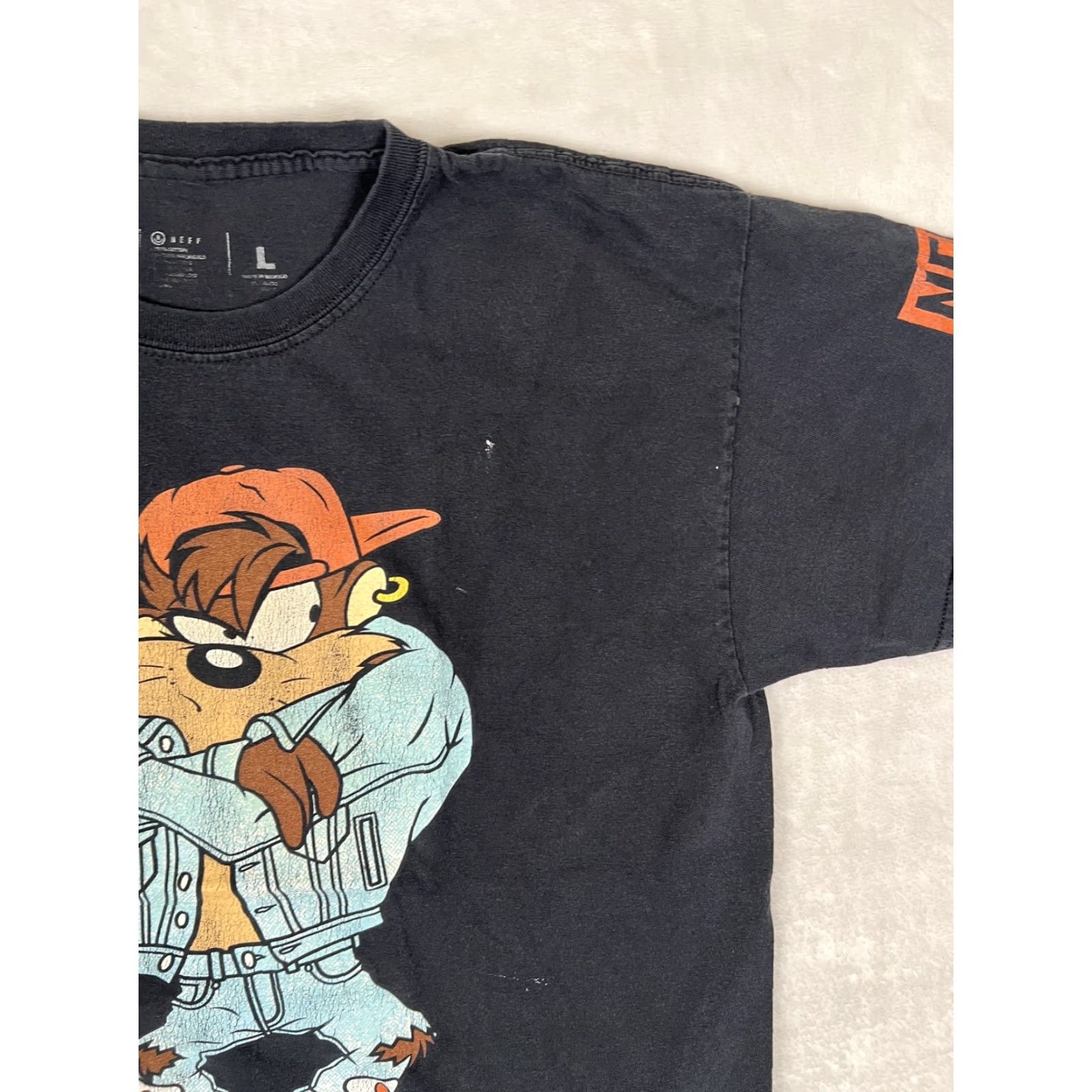 Vintage VINTAGE Neff T-Shirt Mens Large Black Taz Looney Tunes Graphic Cartoon Crew Neck Short Sleeve Streetwear Hip Hop Tee Size US L / EU 52-54 / 3 - 5 Thumbnail