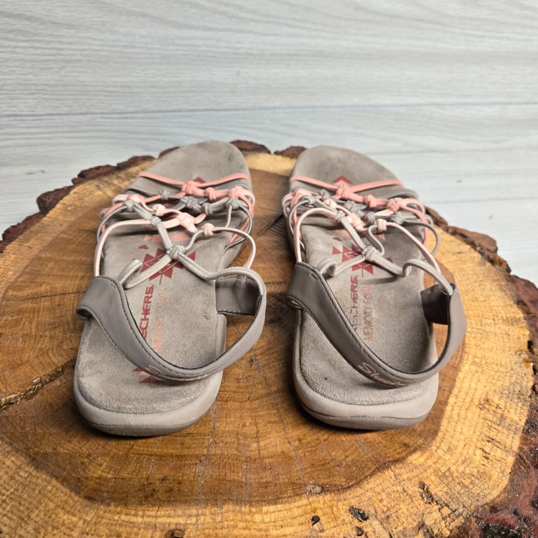 SKECHERS VINTAGE Skechers Women Sandals Adult Size 8.5 Brown Leather Strappy Shoes Size US 9 / IT 39 - 4 Thumbnail