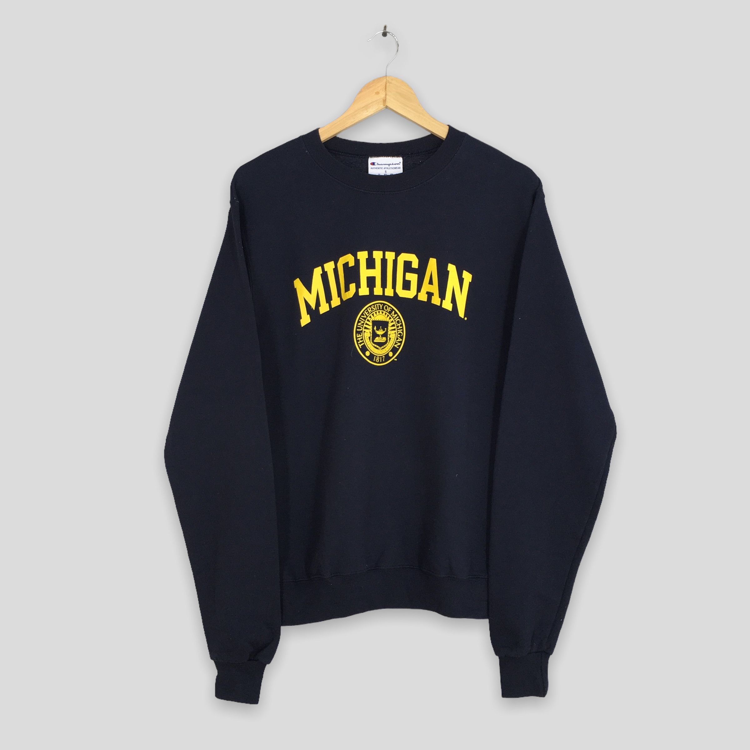 Champion × NCAA × Vintage Vintage University Of Michigan Blue Sweatshirt Small Size US S / EU 44-46 / 1 - 1 Thumbnail