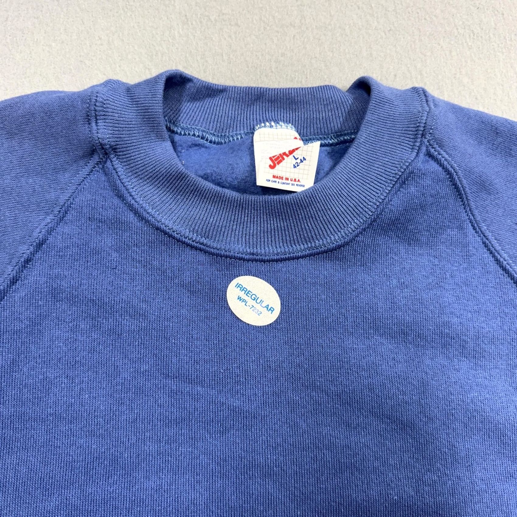 Jerzees VINTAGE Jerzees Sweatshirt Mens L Blue Raglan Crewneck 90s US Made Sweatshirt Men Blue Raglan Crewneck 90s Size US L / EU 52-54 / 3 - 3 Thumbnail
