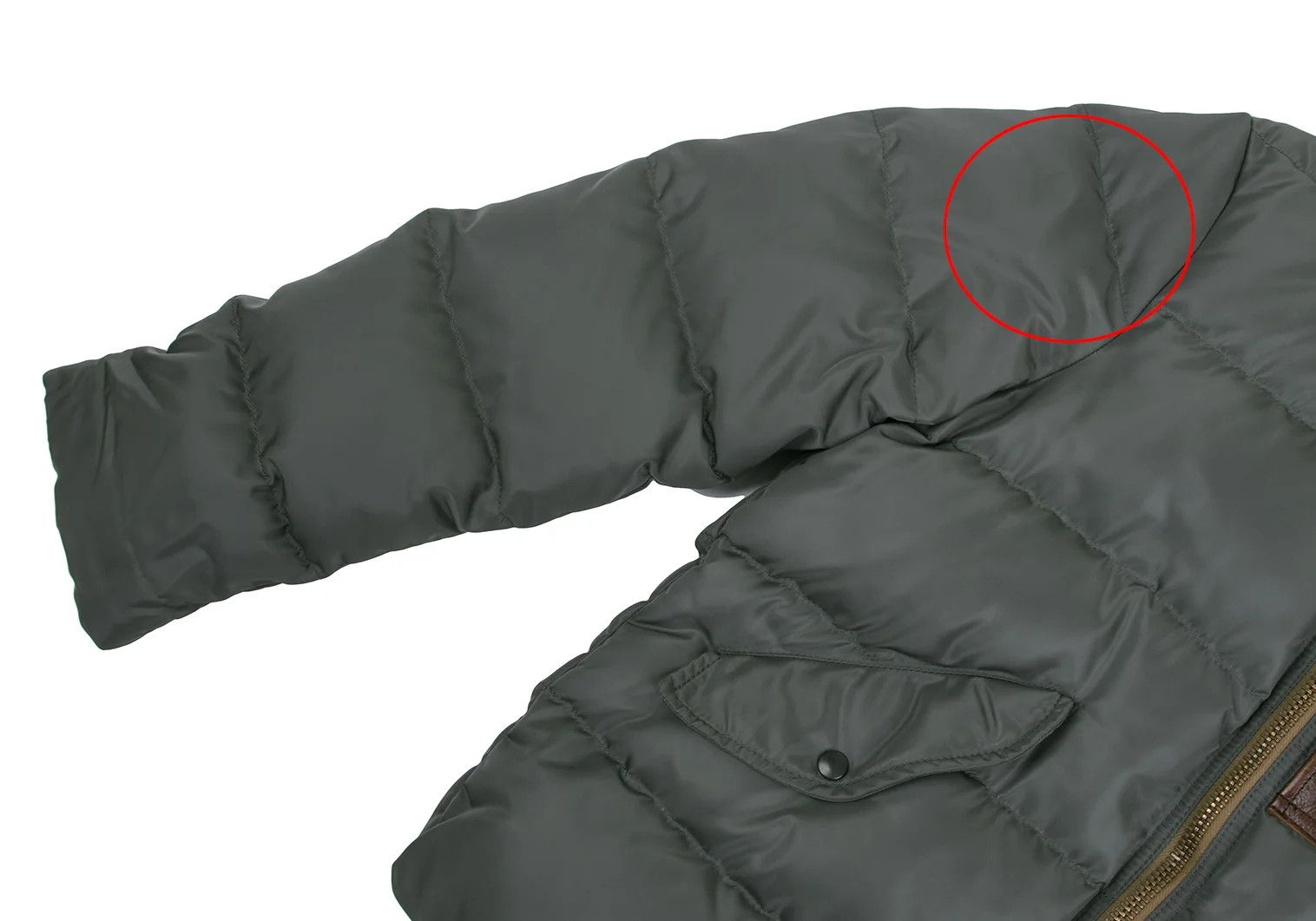 Junya Watanabe Patch Hooded Down Jacket in Khaki Orange, Size M Size US M / EU 48-50 / 2 - 6 Thumbnail