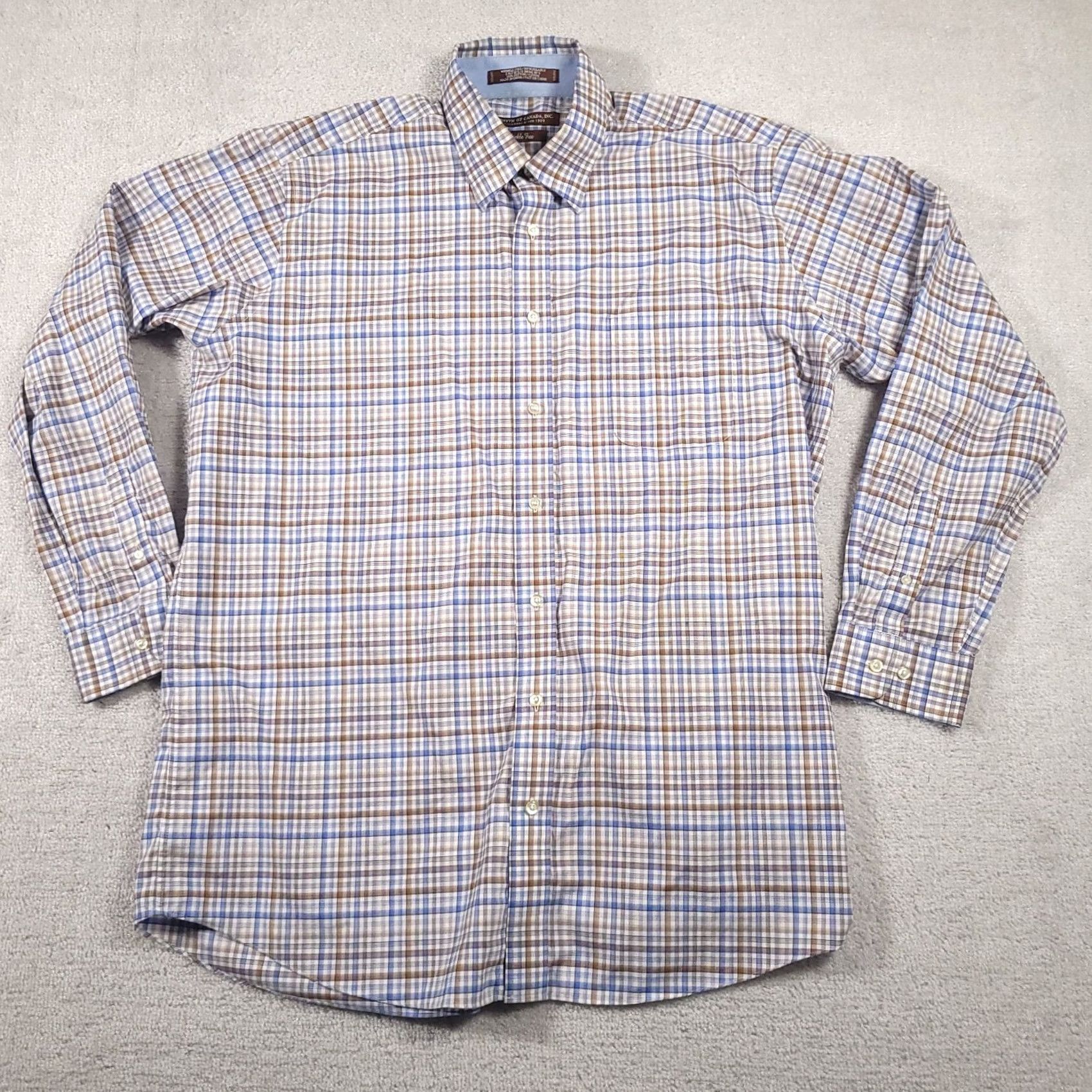 Vintage VINTAGE Forsyth of Canada Button Up Shirt Mens XLT Check Wrinkle Free 2 Ply 80's Size US XL / EU 56 / 4 - 2 Thumbnail