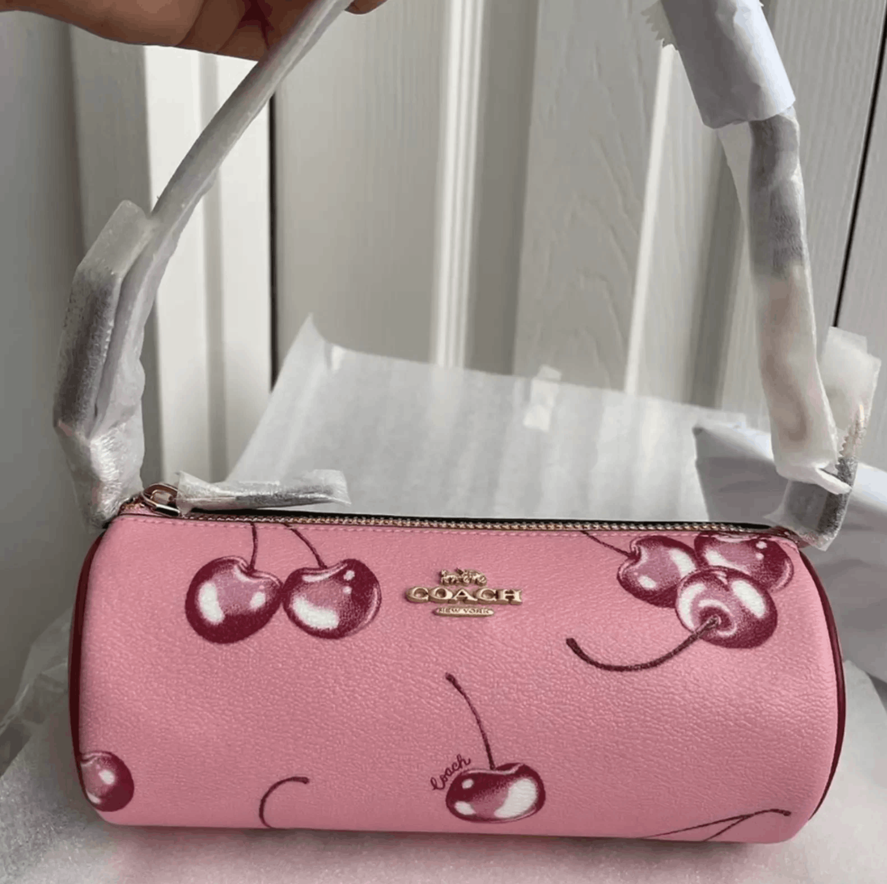 Coach 🍒 Drawstring Wristlet With Cherry Print CZ030 | Grailed