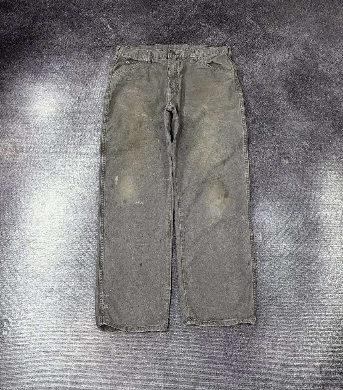 Dickies × Vintage Vintage Dickies Y2K Distressed Gray Work Skate Baggy Pants Size US 36 / EU 52 - 2 Thumbnail
