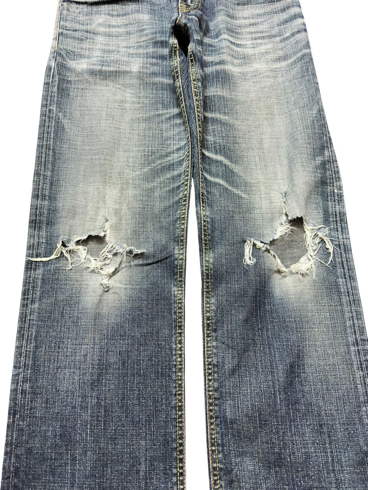 Edwin Vintage Edwin 503 Edge Of Blue Jeans Faded Distressed Denim Size US 31 - 3 Thumbnail