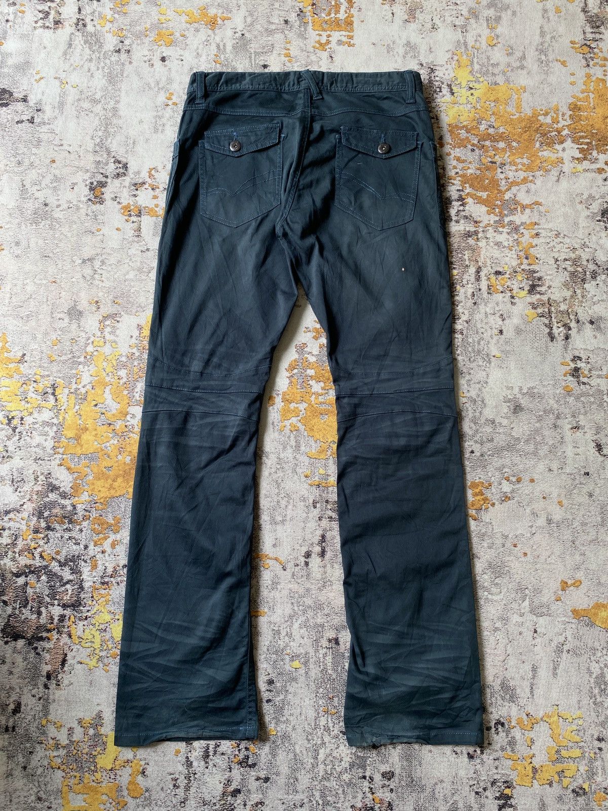In The Attic In the Attic Claw Marks Design Dark Green Slim Flare Pant Size US 34 / EU 50 - 2 Thumbnail