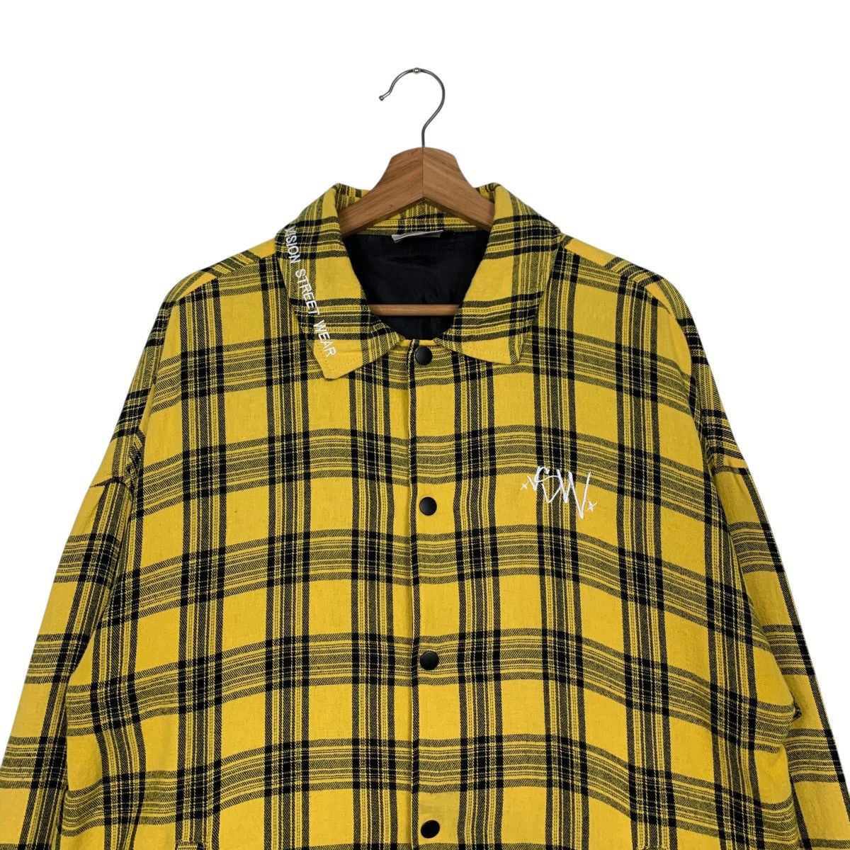 Vision Streetwear VISION STREETWEAR Big Logo Yellow Checked Jacket #1574-C70 Size US M / EU 48-50 / 2 - 4 Thumbnail