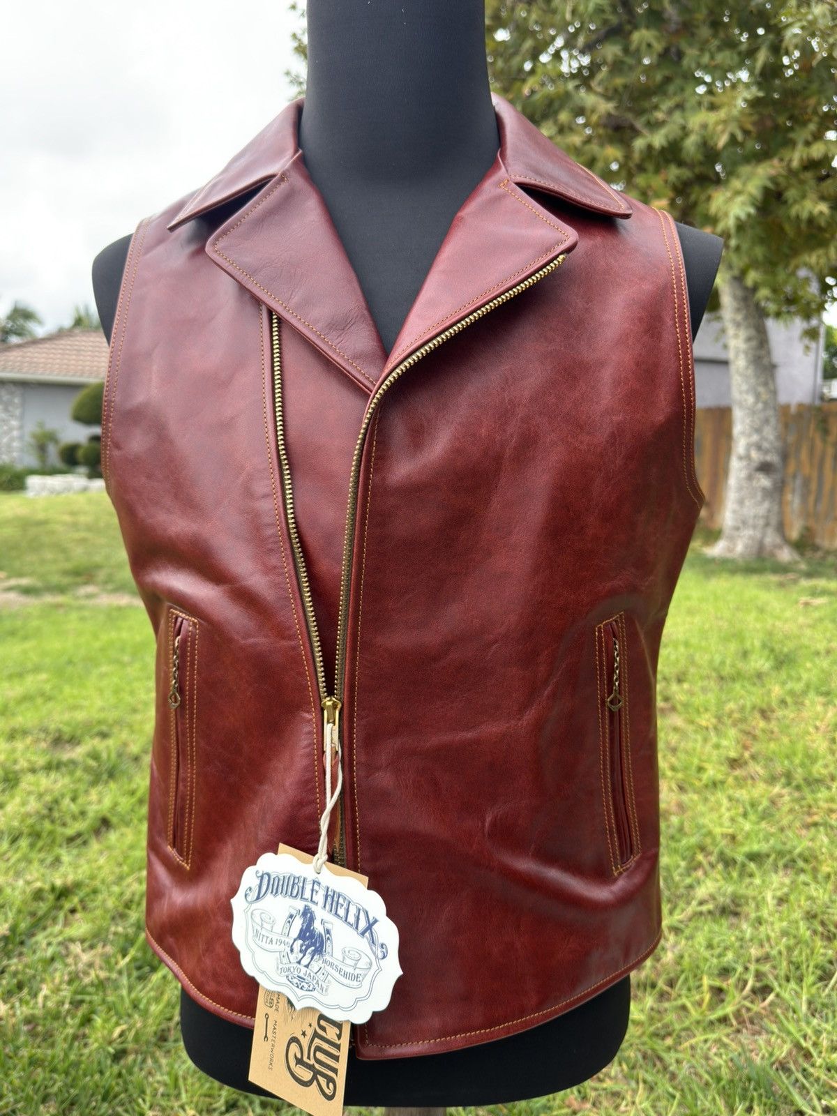 DOUBLE HELIX Double Helix Horsehide Windshield Leather Vest Size US S / EU 44-46 / 1 - 1 Thumbnail