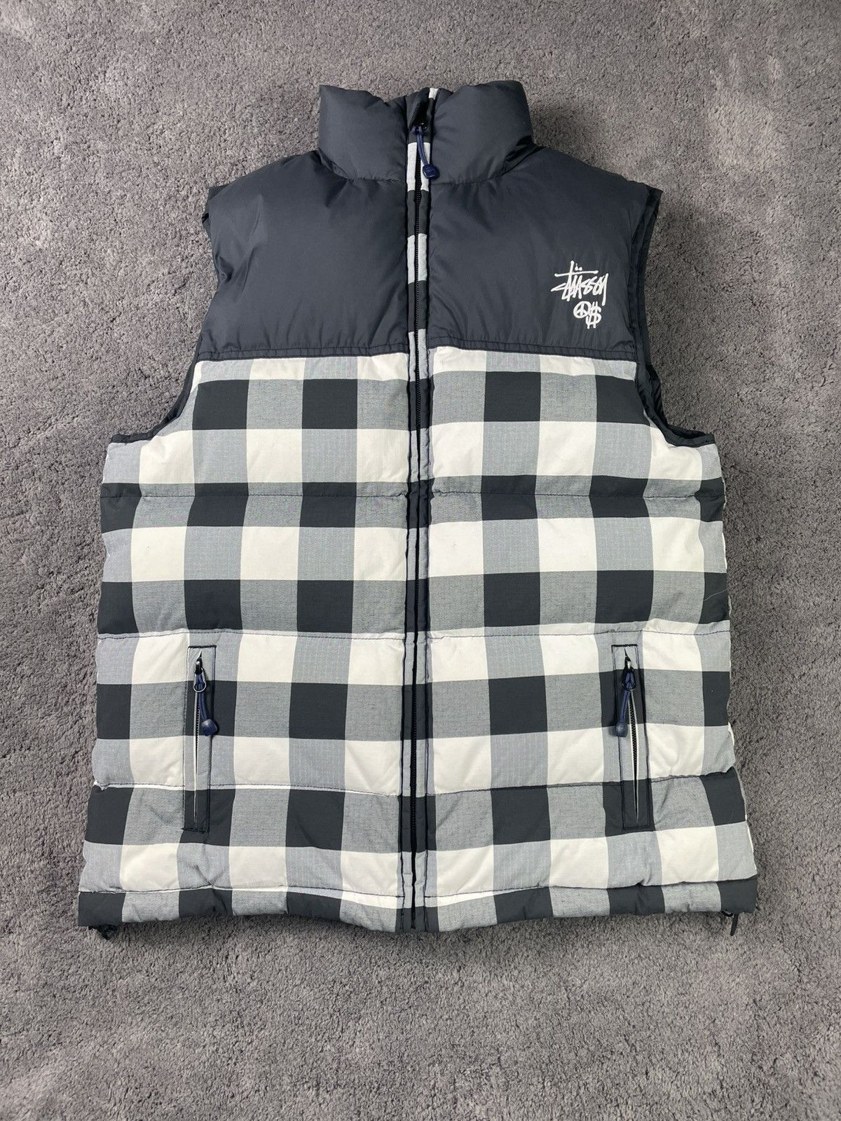 Stussy Stussy Checkered Down Puffer Vest – Size M Size US M / EU 48-50 / 2 - 1 Thumbnail