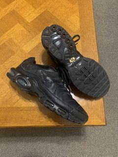 Nike tn black on sale leather