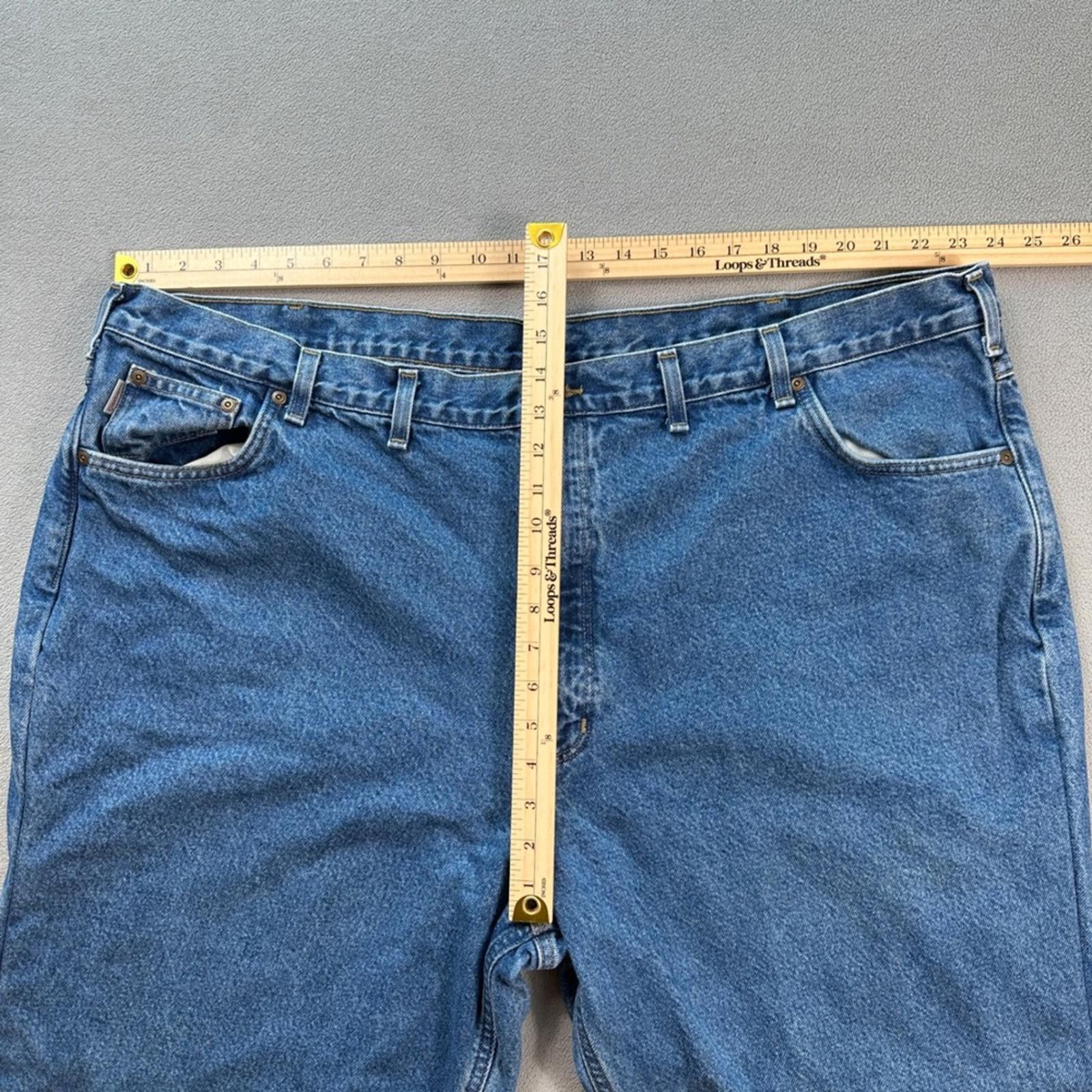 Carhartt Carhartt Jeans 50x30 Relaxed Fit Mens Blue Medium Wash Size US 44 / EU 60 - 3 Thumbnail