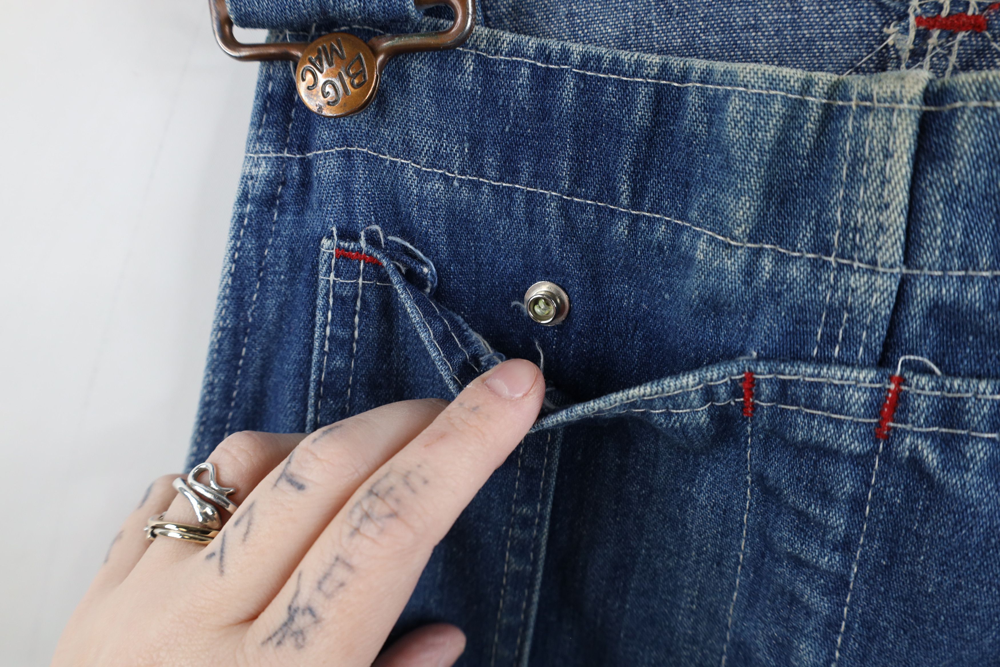 Big Mac × Vintage Vintage 60s Big Mac Distressed Square Bak Overalls Size US 30 / EU 46 - 11 Thumbnail