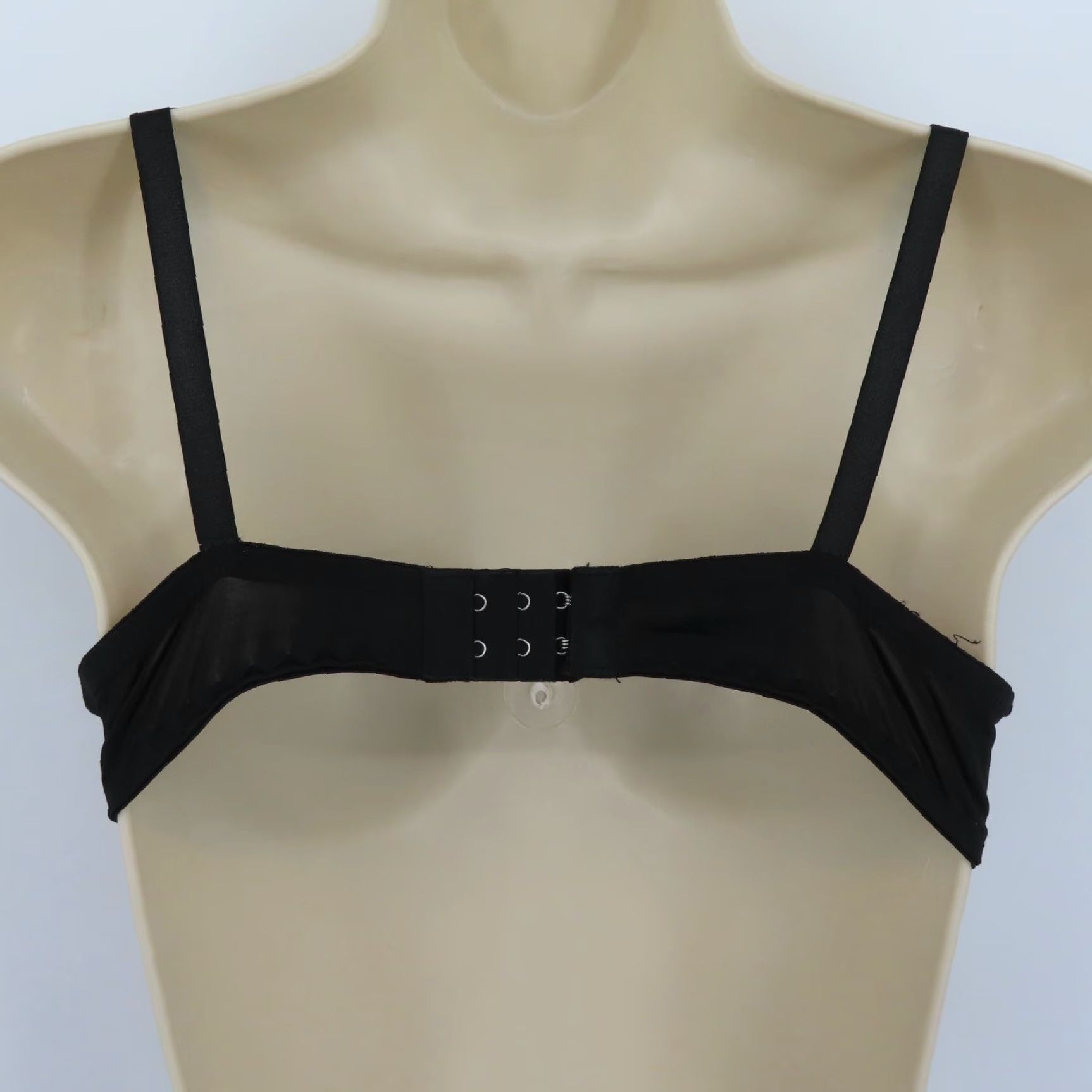 Vintage Mamia Bra 36B Solid Black Underwire Padded Lace Bow Style BR41919PLU1 Push Up Womens Size ONE SIZE - 5 Thumbnail
