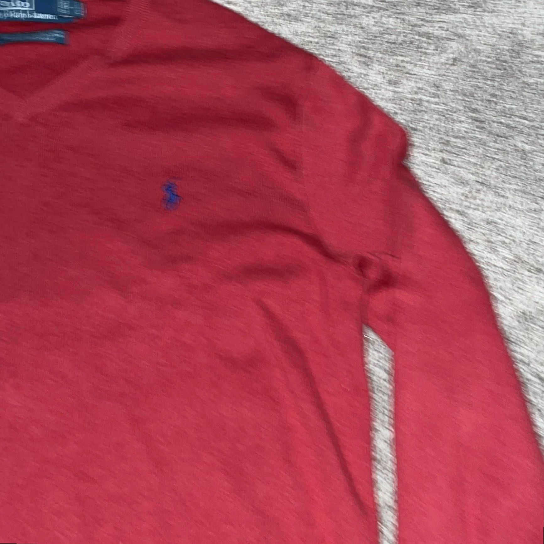 Polo Ralph Lauren Polo Ralph Lauren Sweater Mens Long Sleeve Red 100% Cotton L Pullover Size US L / EU 52-54 / 3 - 2 Thumbnail