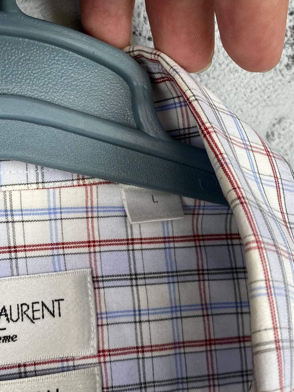 Vintage × Yves Saint Laurent Mens Vintage Yves Saint Laurent Shirts Plaid Iconic Size US L / EU 52-54 / 3 - 5 Thumbnail