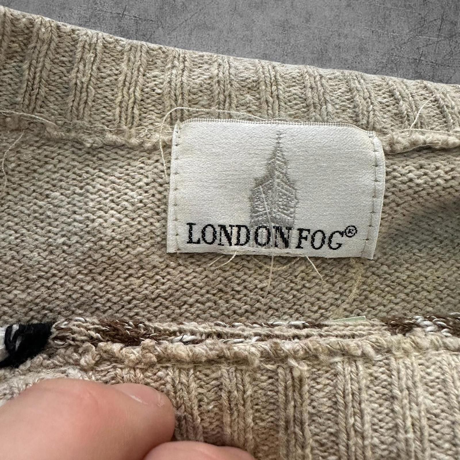 London Fog Vintage 90s London Fog 3D Knit Size US L / EU 52-54 / 3 - 3 Thumbnail