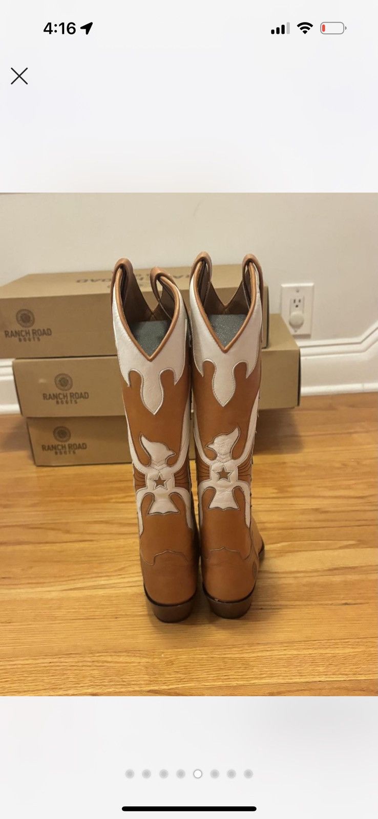 Double D Ranch Ranch Road Scarlet Firebird Cowboy Boots Size US 7 / IT 37 - 4 Thumbnail