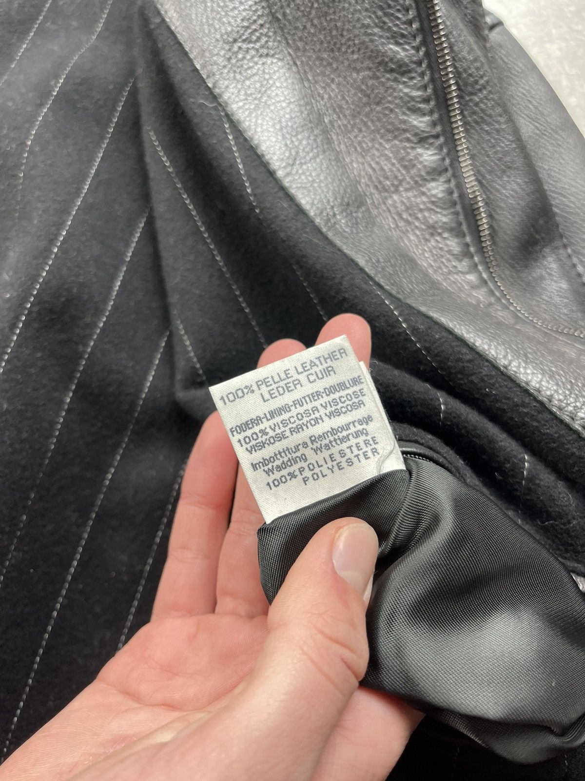 Genuine Leather × Gimo's Gimo's Luxury Black Cashmere Lining Leather Bomber Jacket Size US XL / EU 56 / 4 - 16 Thumbnail
