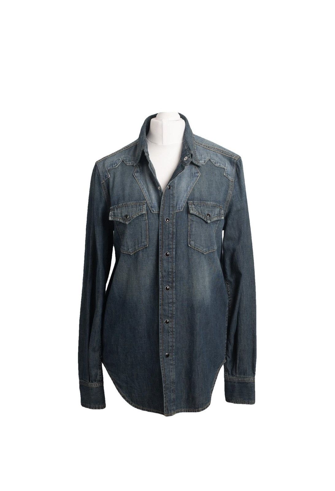 Saint Laurent Paris Saint Laurent Denim Shirt Size L / US 10 / IT 46 - 1 Thumbnail