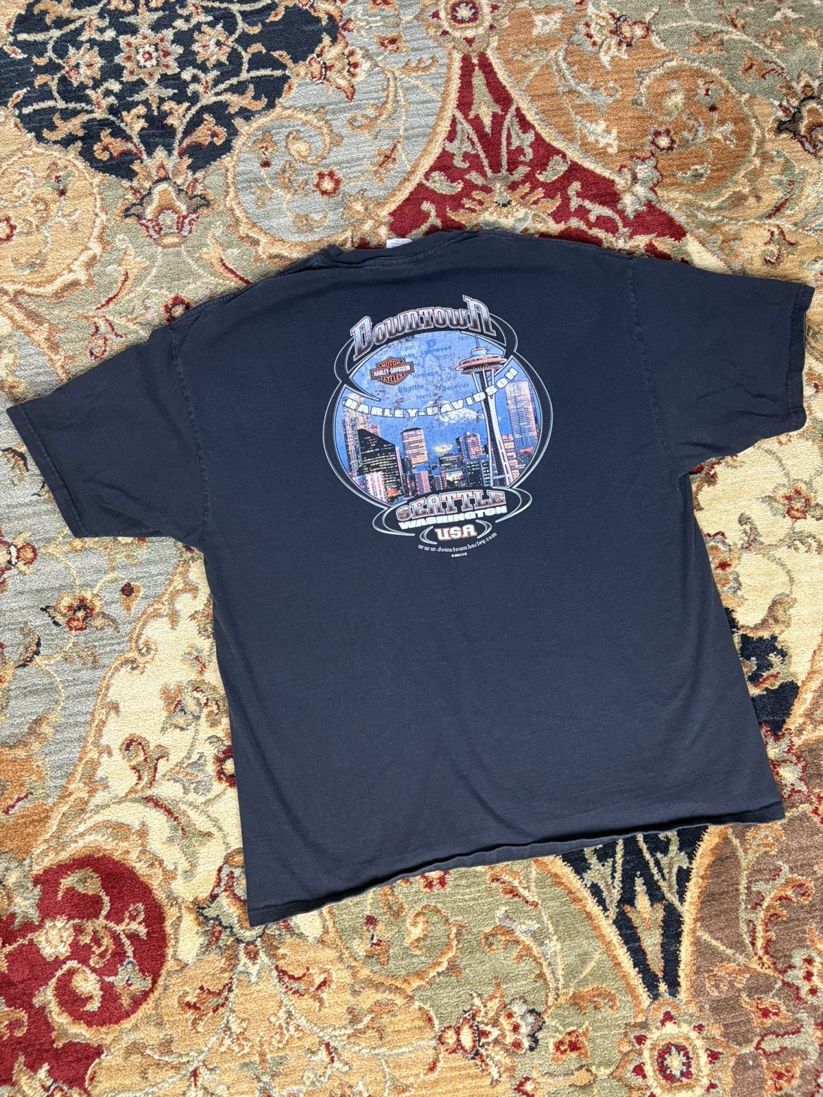 Harley Davidson × Vintage Harley Davidson 2004 Seattle USA T-Shirt Size US XXL / EU 58 / 5 - 1 Thumbnail