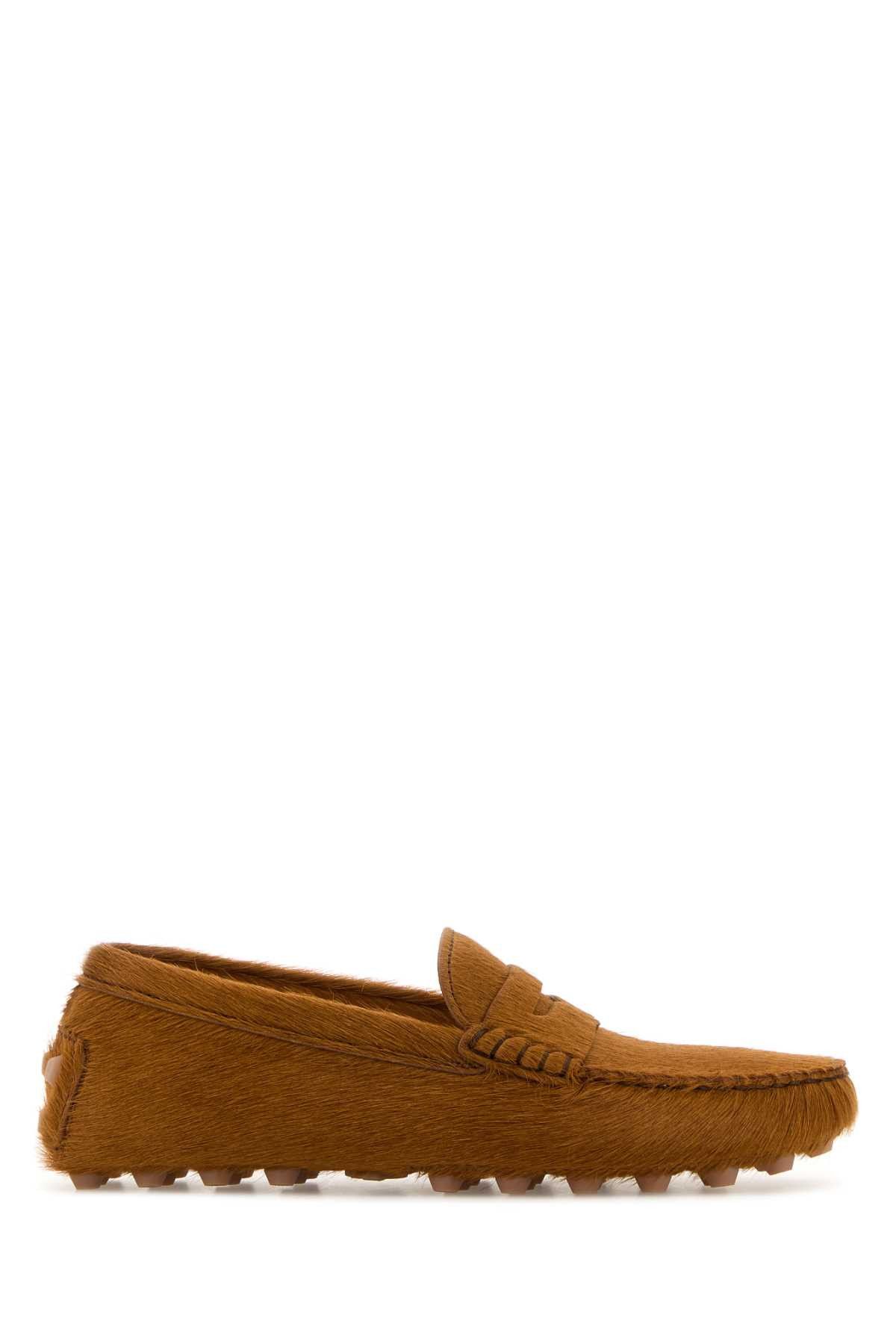 Tod's Caramel Calf Hair Loafers Size US 7 / IT 37 - 1 Thumbnail