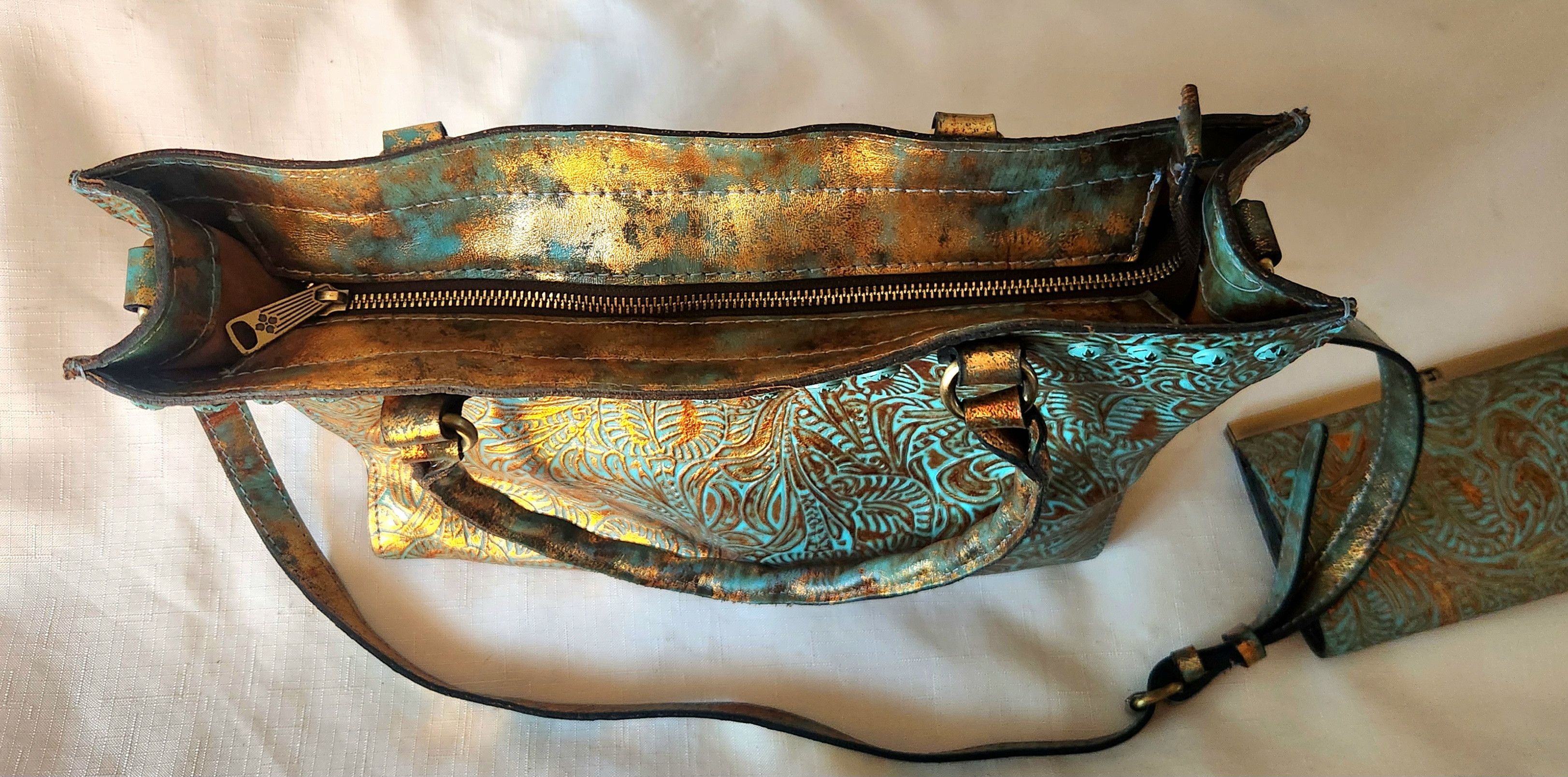 Patricia Nash Patricia Nash Zancona Tote Bag Purse and Wallet Leather Size ONE SIZE - 10 Thumbnail
