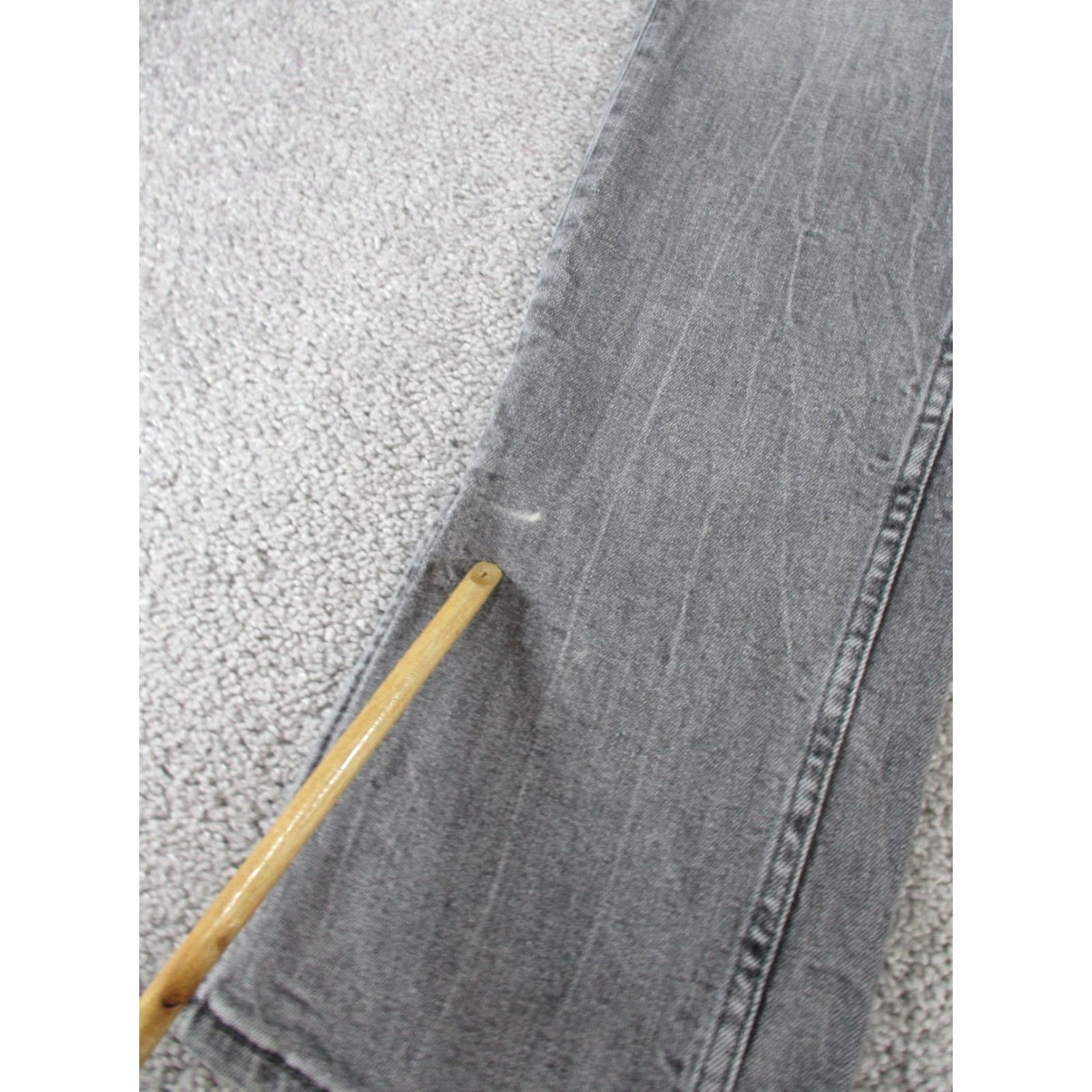 Zara Zara Jeans Womens 6 Tall Gray Denim Split Hem Slim Straight 33.5" Size 28" / US 6 / IT 42 - 2 Thumbnail