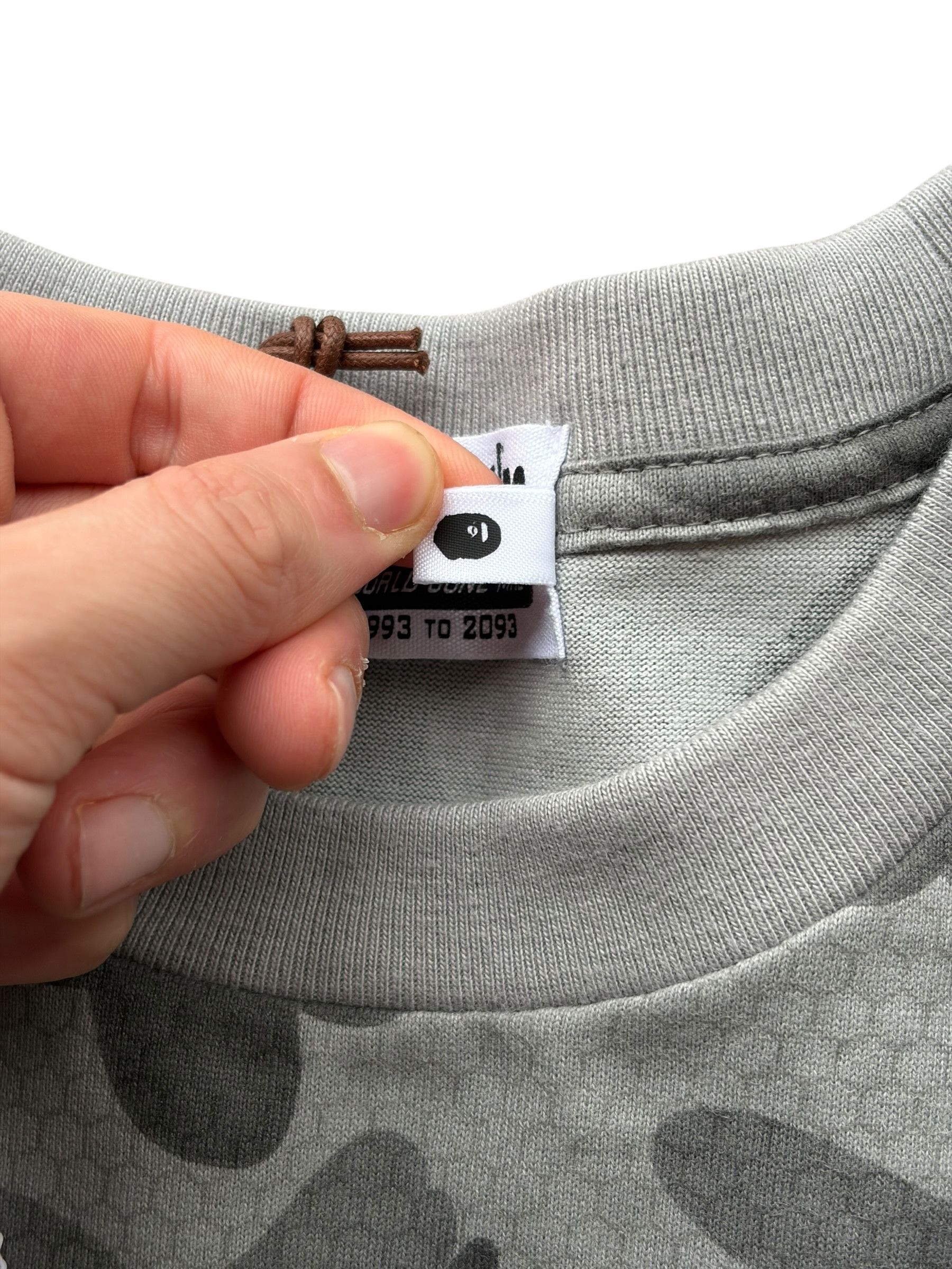 Bape Bape Grey Camo Honeycome Space System Longsleeve T-Shirt Size US M / EU 48-50 / 2 - 7 Thumbnail
