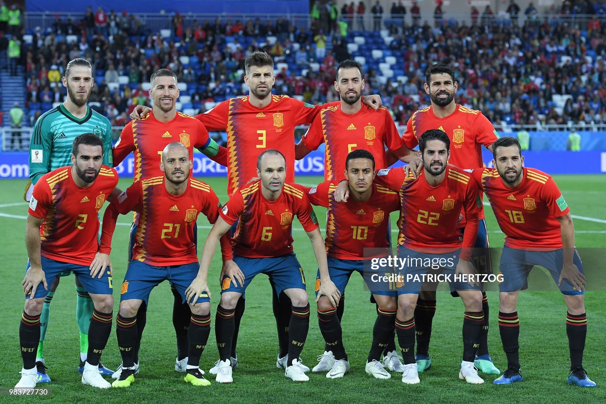 Adidas Adidas x Spain #15 Ramos World Cup 2018 Home Jersey Size US L / EU 52-54 / 3 - 17 Thumbnail