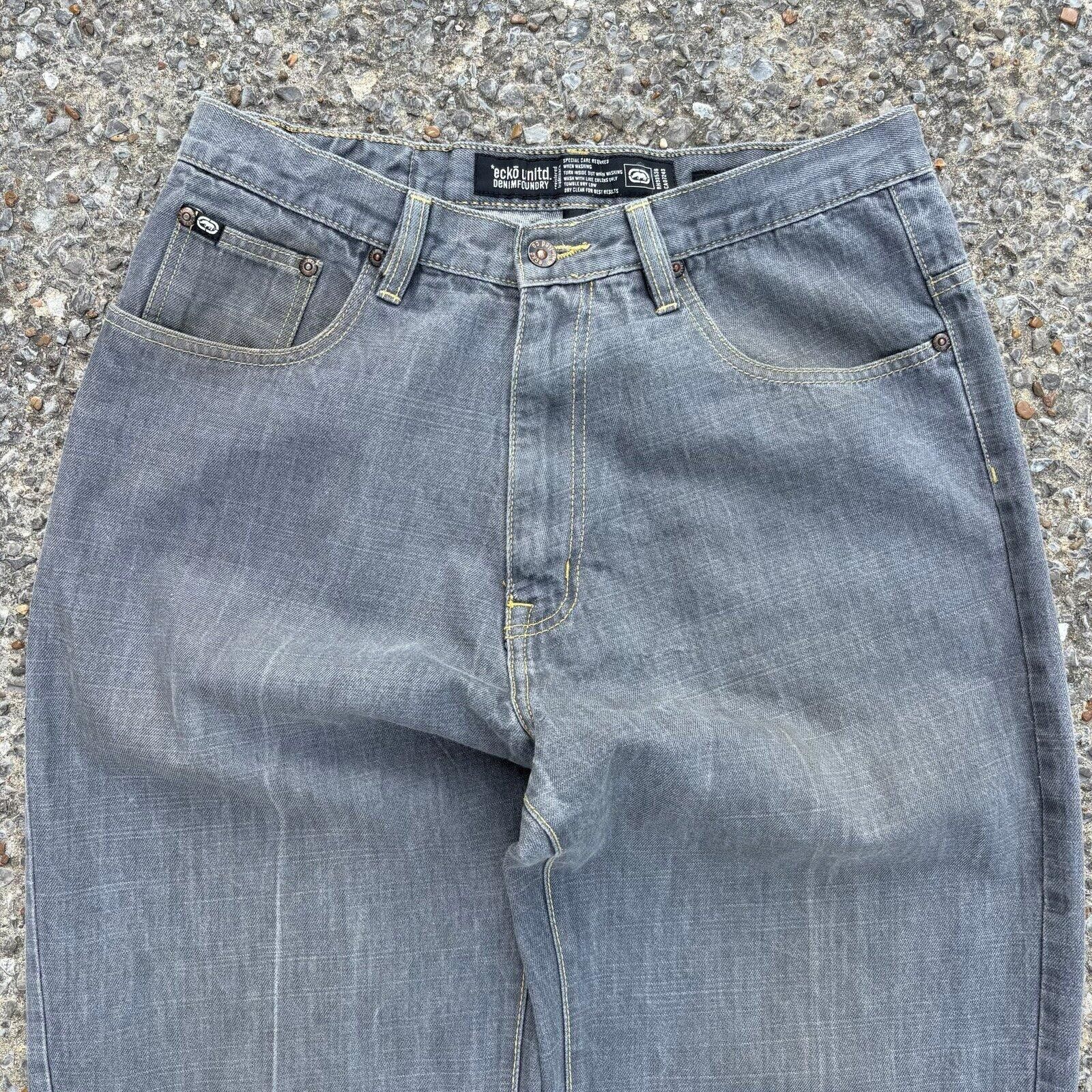 Ecko Unltd. Y2K skater gray baggy denim jean Size US 34 / EU 50 - 8 Thumbnail