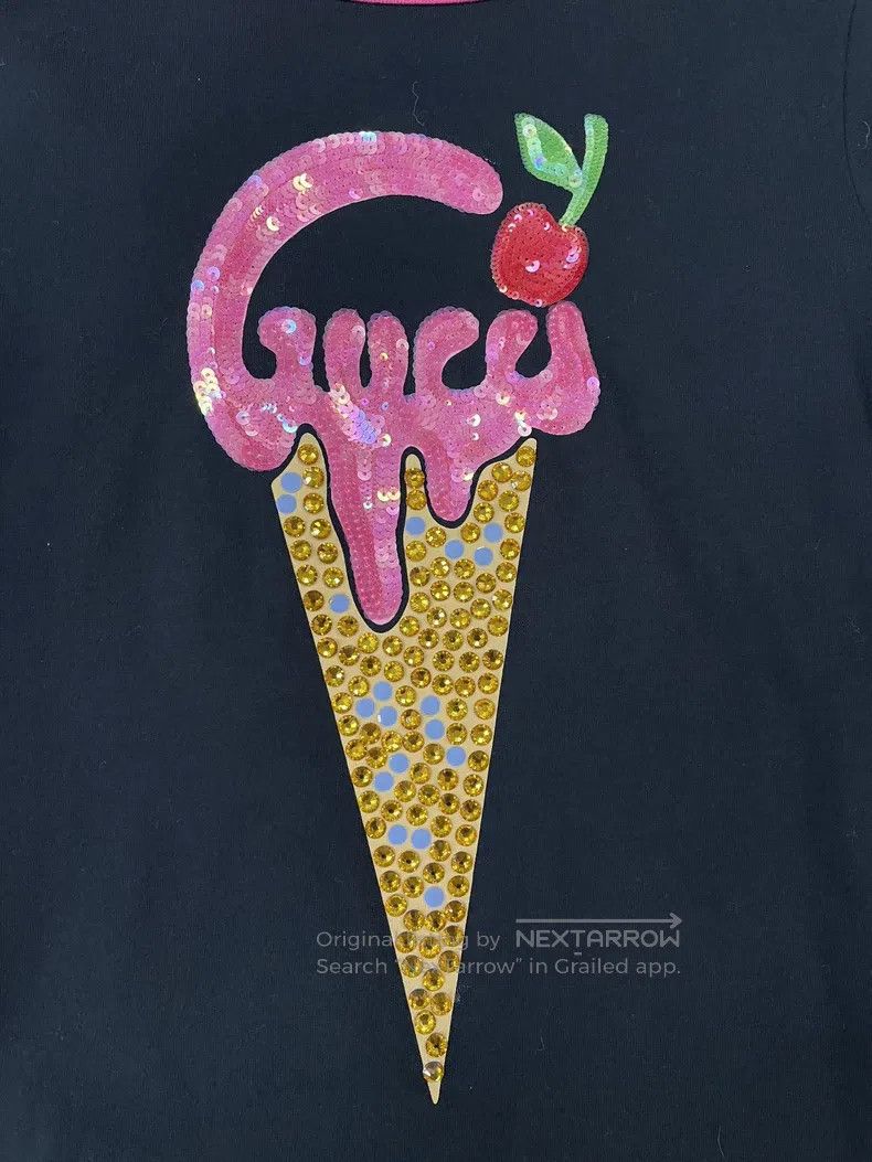 Other Gucci Black ice cream cherry letter short-sleeved T-shirt Size M / US 6-8 / IT 42-44 - 2 Thumbnail