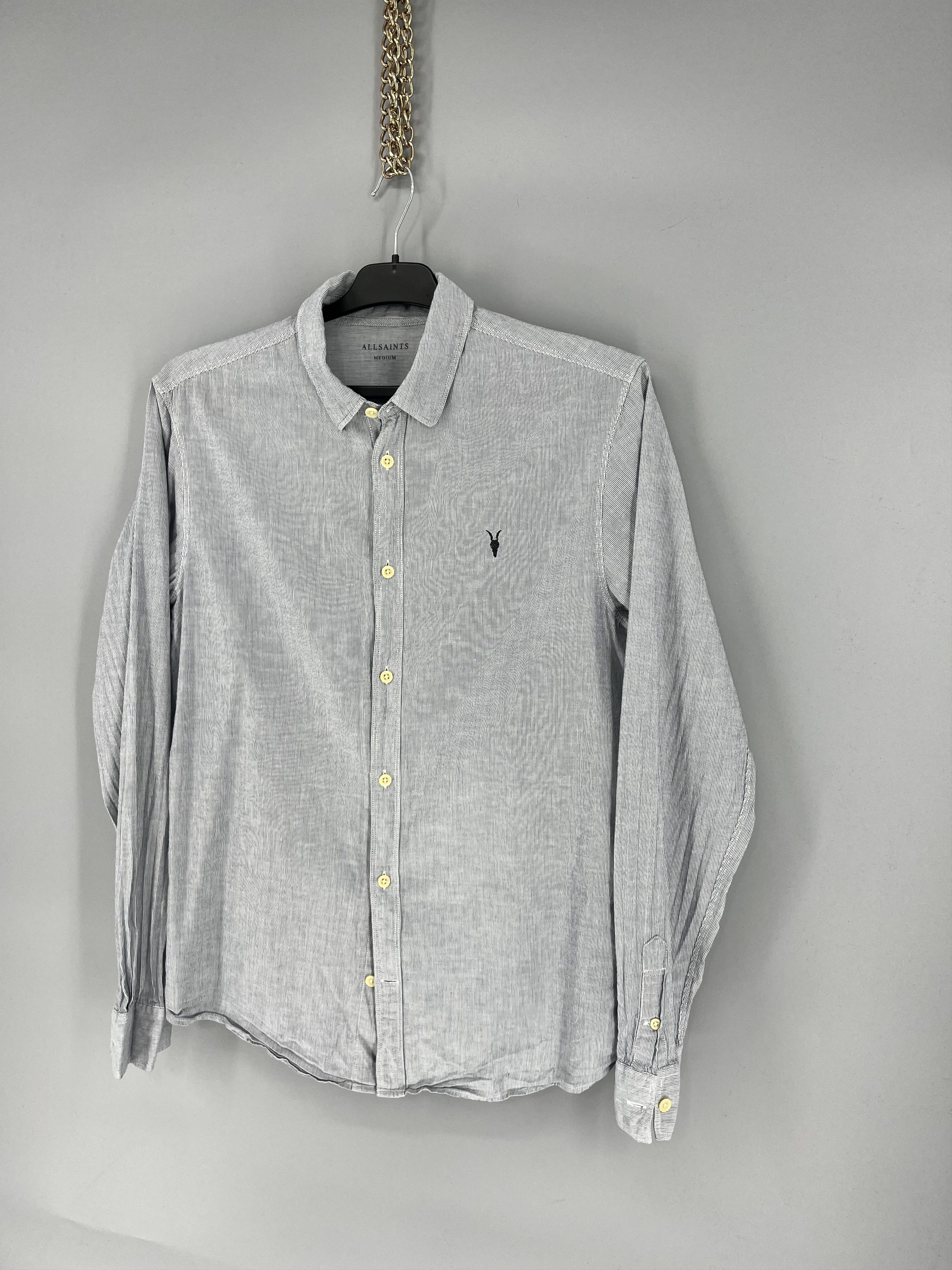 Allsaints Vintage Striped Shirt Allsaints Size M Rare Luxury Size US M / EU 48-50 / 2 - 3 Thumbnail