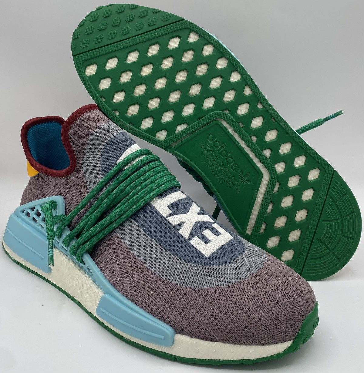 Adidas × Pharrell Adidas NMD Hu Pharrell Extra Eye Grey Size US 11 / EU 44 - 1 Thumbnail