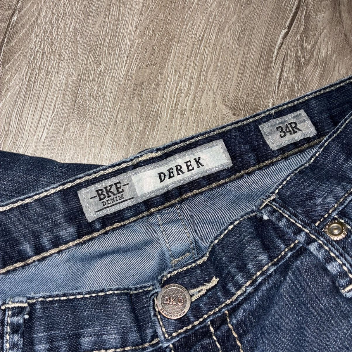 BKE BKE Derek Jeans Mens 34R Dark Wash Faded buckle bootcut Y2K Size US 34 / EU 50 - 3 Thumbnail