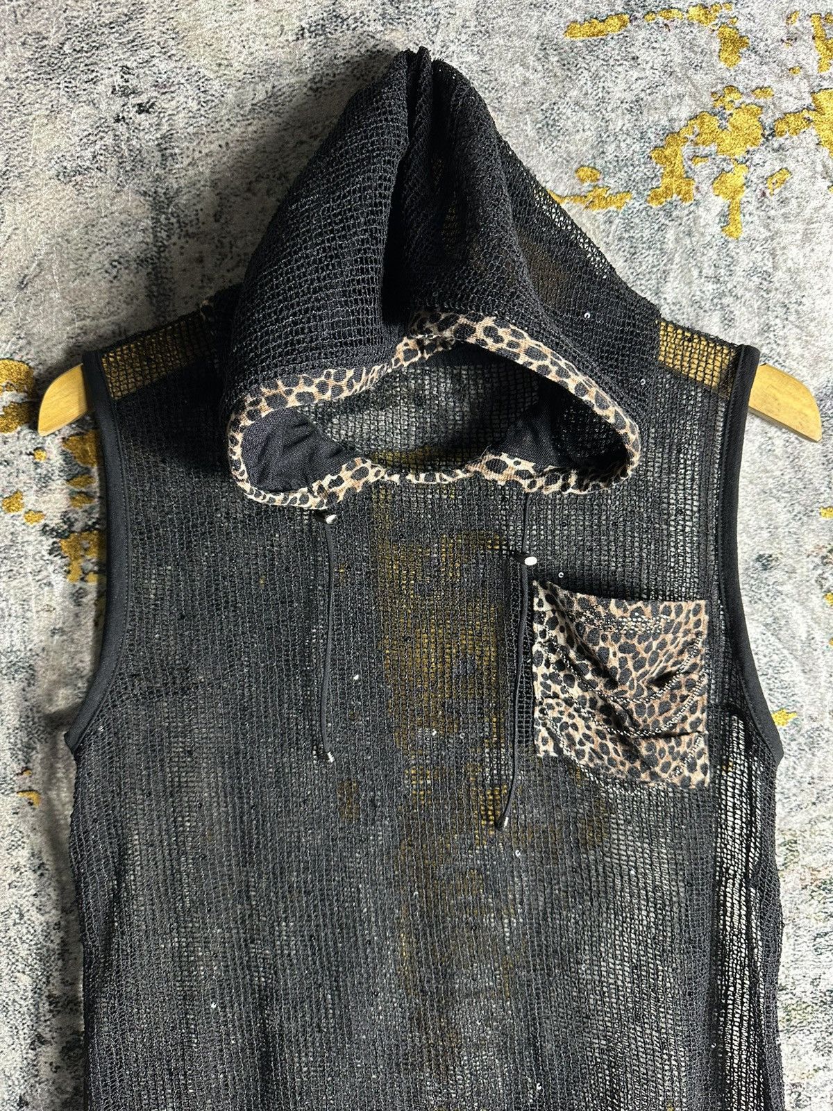 Japanese Brand × Vintage IF SIX WAS NINE LGB STYLE MESH LEOPARD HOODIE WITH POCKET Size US S / EU 44-46 / 1 - 3 Thumbnail