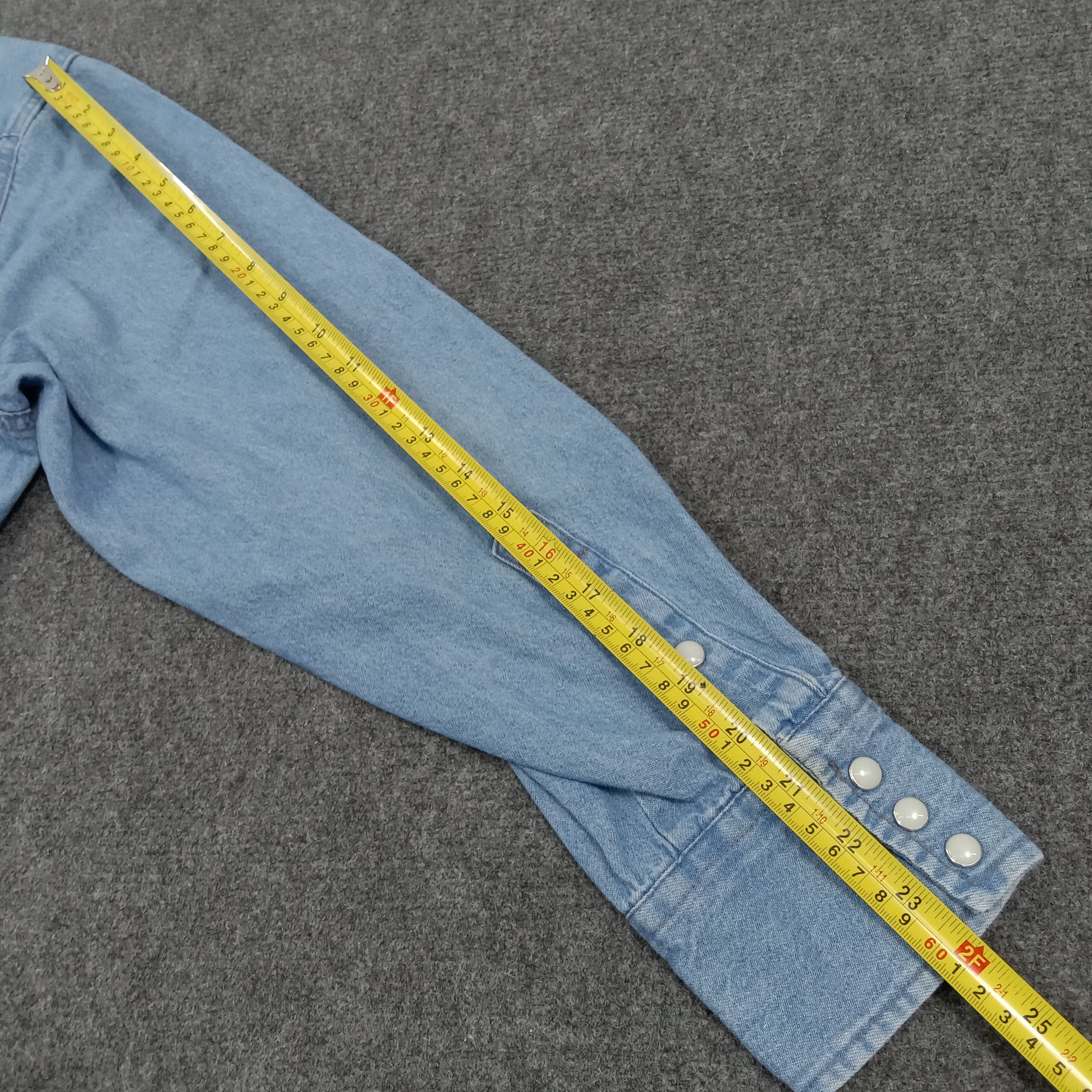 Vintage × Wrangler Wrangler American Denim Style Long Sleeve Shirt Size US L / EU 52-54 / 3 - 8 Thumbnail