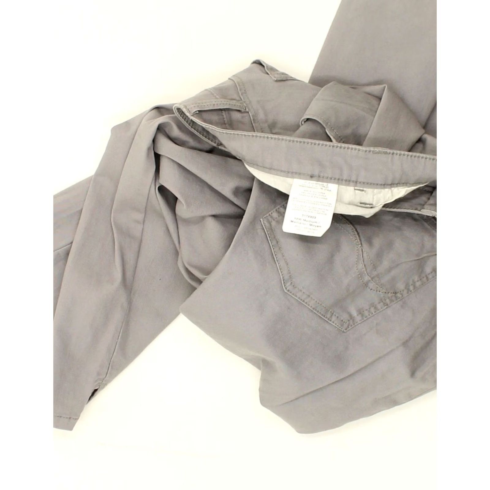 Lee LEE Womens Capri Trousers Grey Cotton W36 L20 Low Waist Size 25" / US 0 / IT 36 - 4 Thumbnail