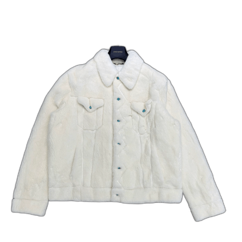 louis vuitton turquoise mink fur jacket-2507