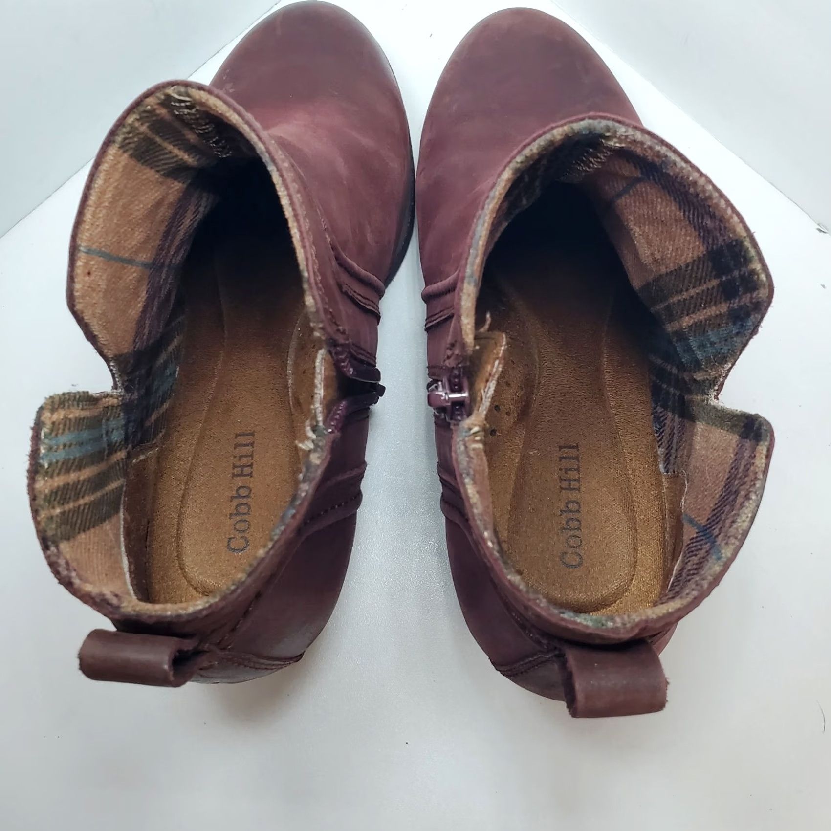 Vintage VINTAGE Cobb Hill Womens Red Leather Heeled Ankle Booties 6 Wide? Size US 6 / IT 36 - 7 Thumbnail