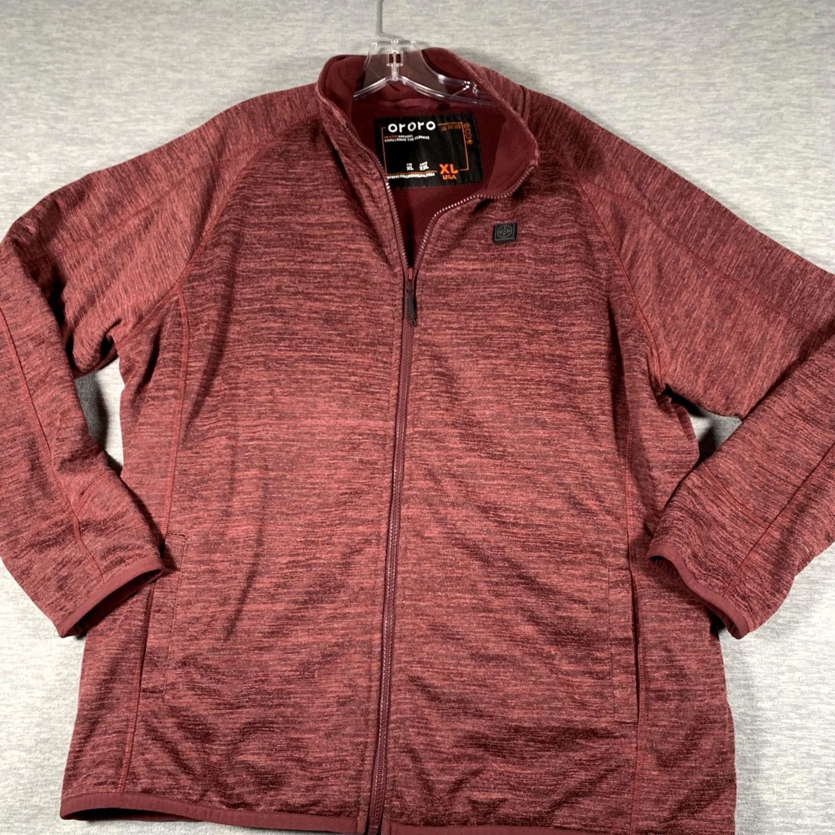 Vintage Ororo Heated Jacket Mens XL Red Fleece Full Zip Battery Pack Included Warm Jacket Size US XL / EU 56 / 4 - 2 Thumbnail