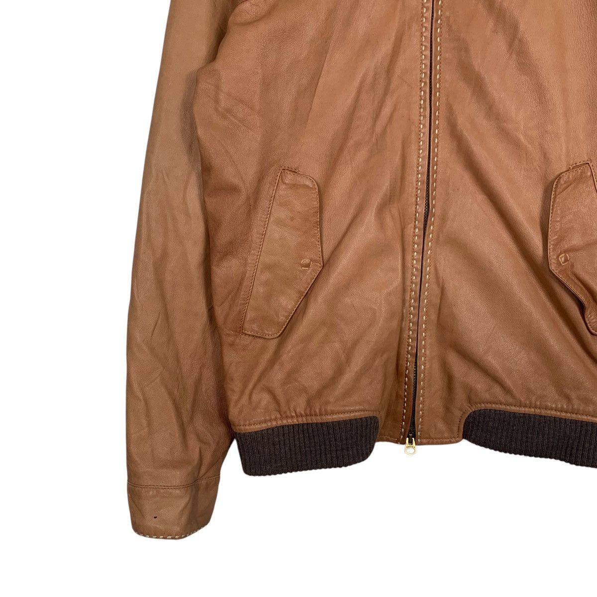 ADAM ET ROPE ADAM ET ROPE Lamb Leather Jacket #2720-C122 Size US XS / EU 42 / 0 - 3 Thumbnail