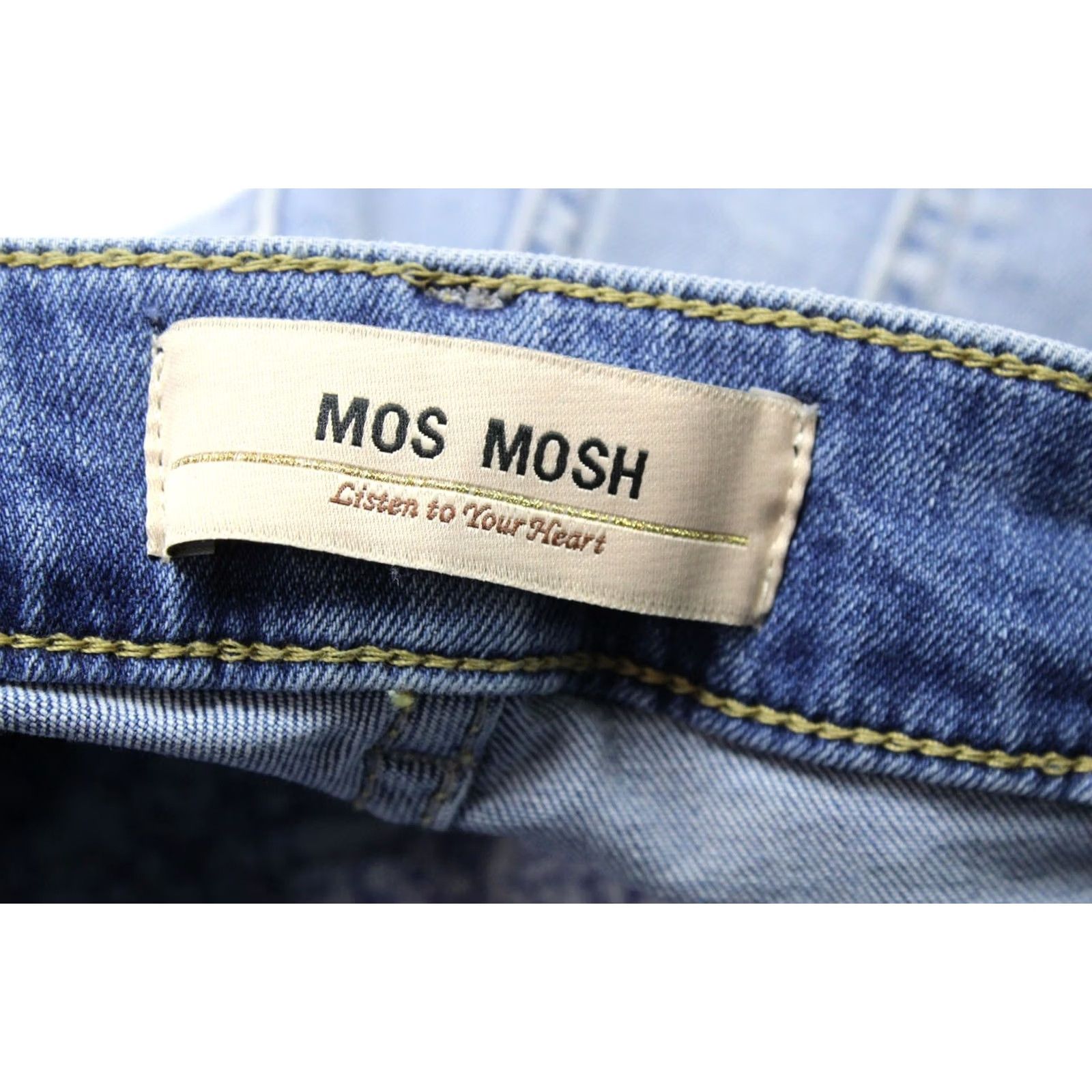 Vintage MOS MOSH Jeans Women's Skinny W25 Blue Denim Pants Zip Fly Size 42" / US 20 - 6 Thumbnail