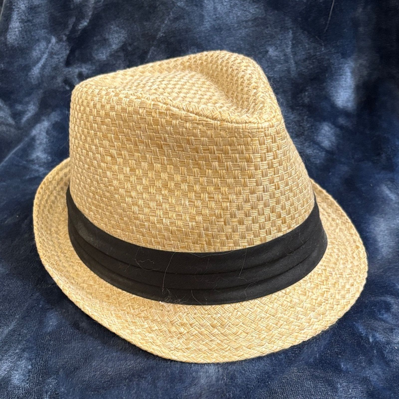 Other Milani Straw Fedora Hat Tan Black Band Sz S/M Classic Summer Size ONE SIZE - 8 Thumbnail