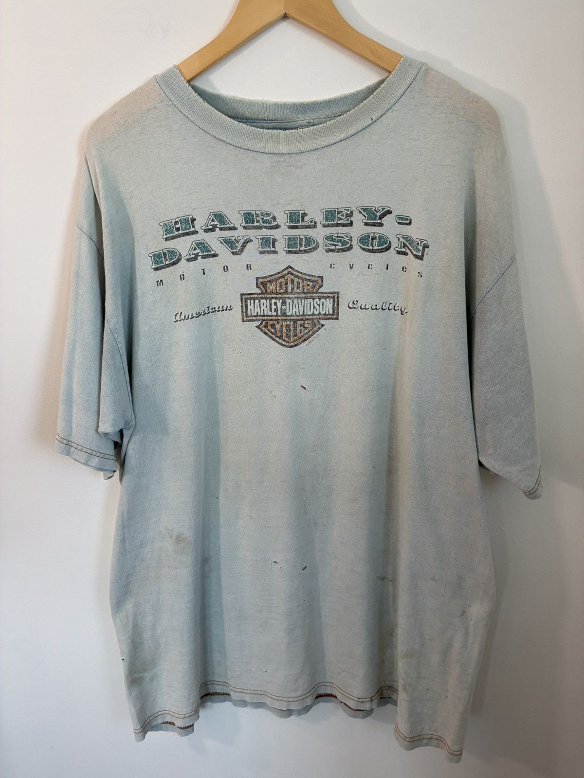 Harley Davidson Thrashed Sun Faded Harley Davidson Florida Biker Tee Size US XL / EU 56 / 4 - 2 Thumbnail